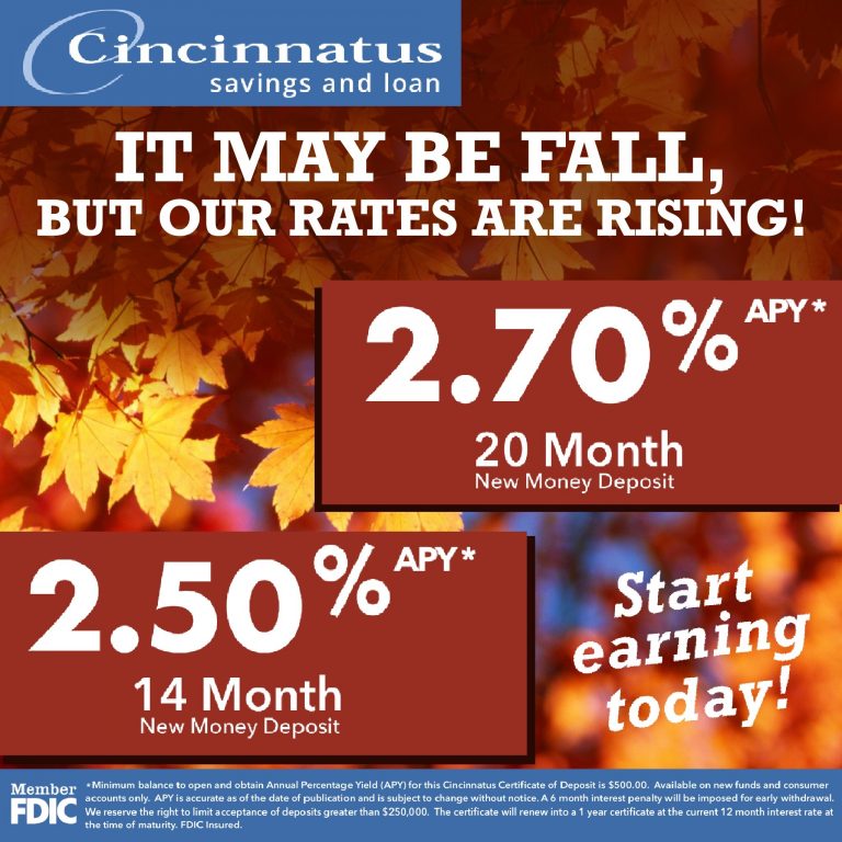 CD Specials – Cincinnatus Savings & Loan